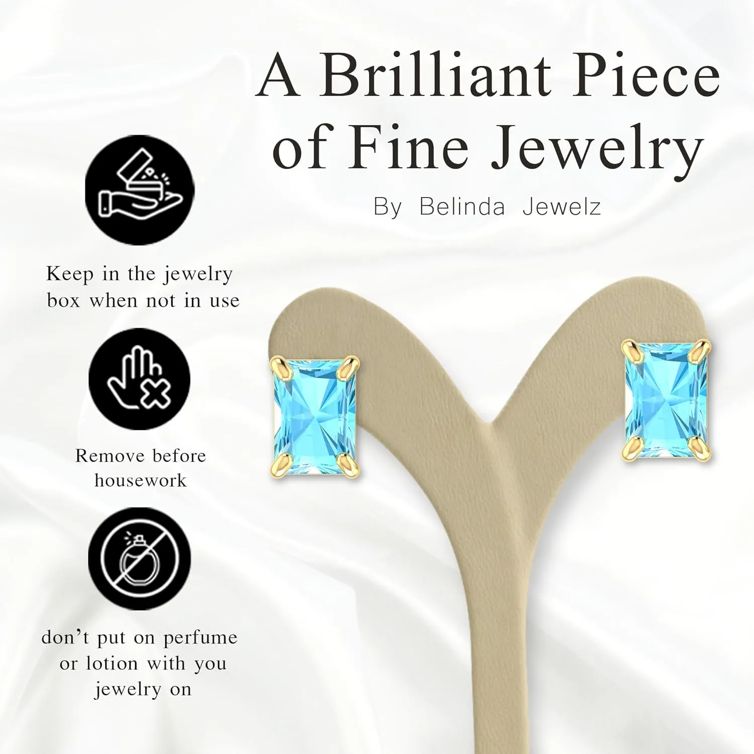 14k Yellow Gold White Gold 7x5mm Octagonal Cut Sparkle Birth Gemstone Earrings Jewelry Fine Stud Bling Zodiac Prong Setting Push back stud earring Accessories Gifts for Women