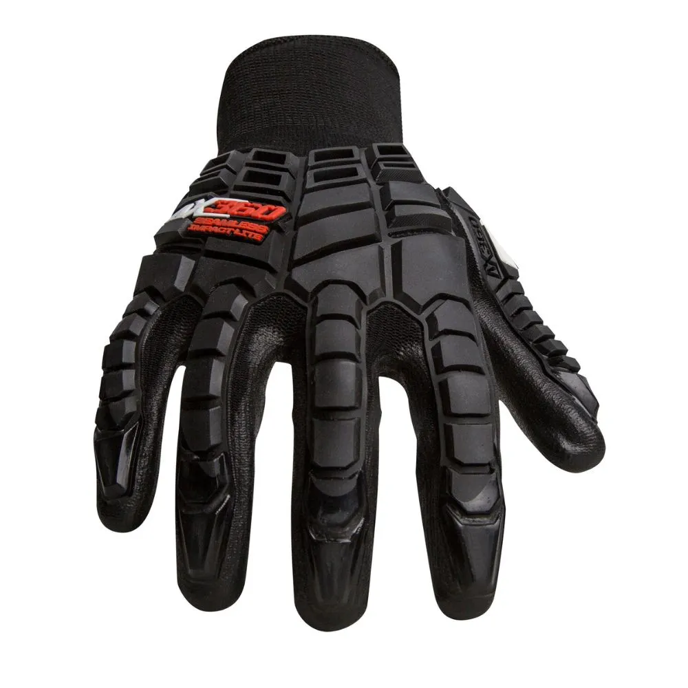212 Performance AXIMPLT-05-011 AX360 Seamless Impact Lite Gloves, X-Large Black