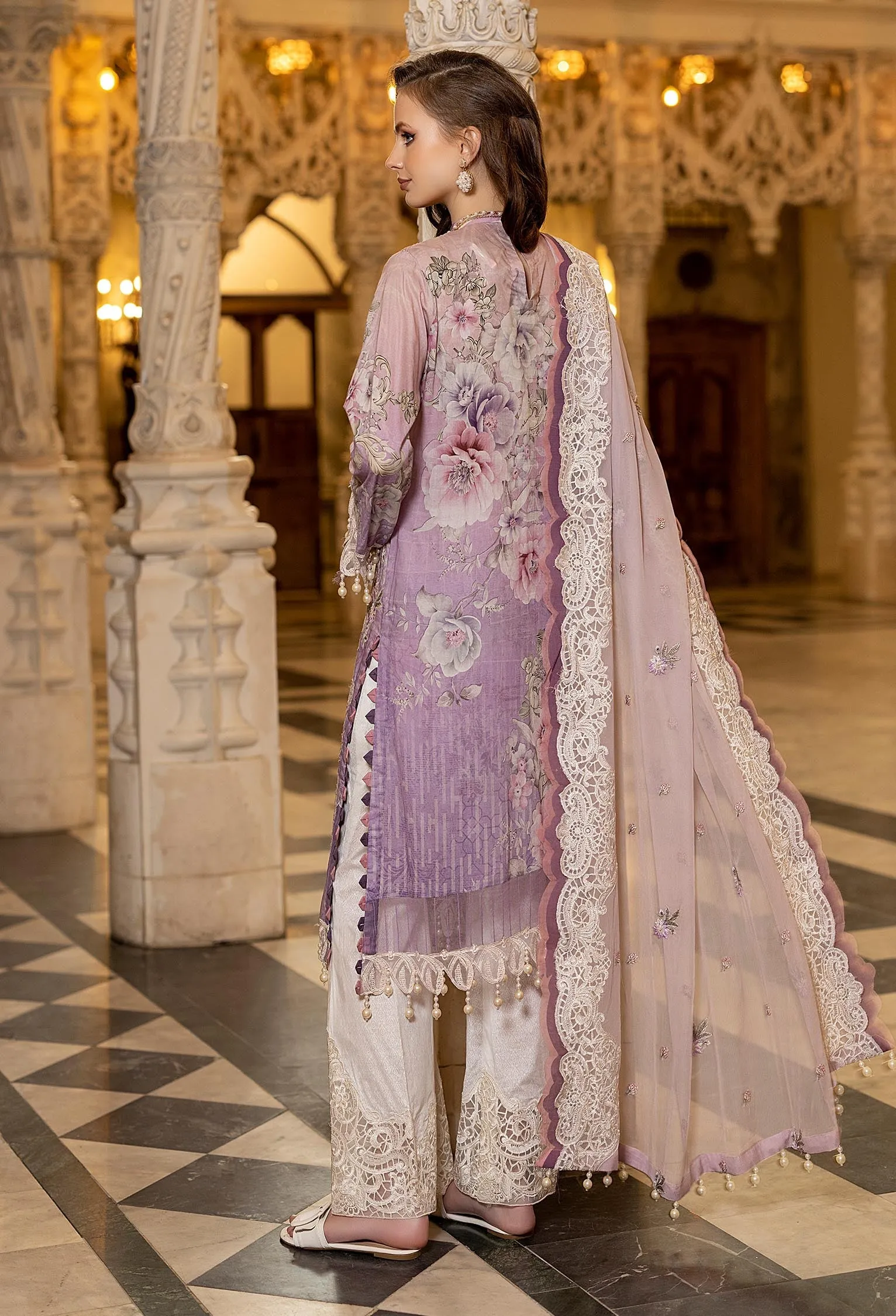 Adan's Libas Chantilly Lawn Collection 2022  – DAY LILAC