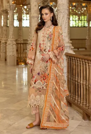 Adan's Libas Chantilly Lawn Collection 2022  – PEACH SORBET - B