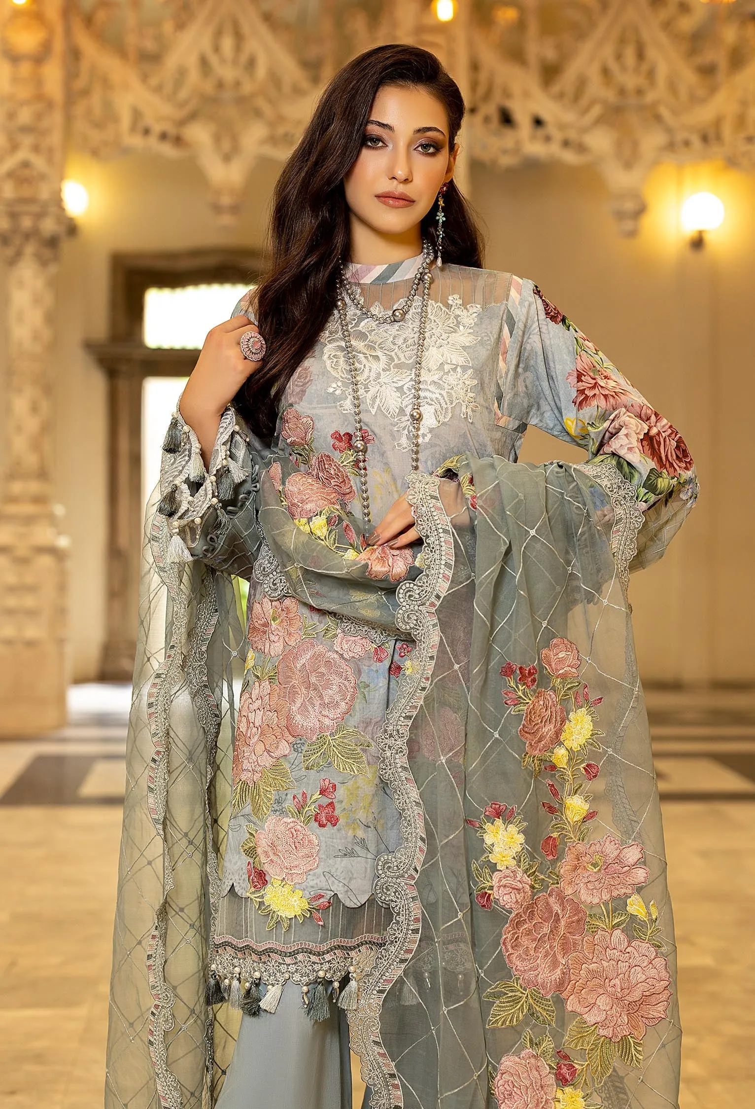 Adan's Libas Chantilly Lawn Collection 2022  – TWINKLING STARS - A