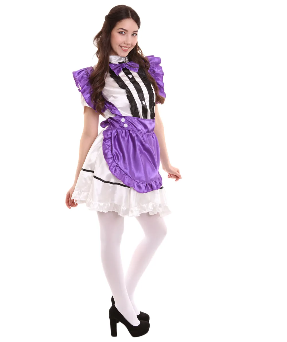 Adult Women's Anime Cosplay French Sexy Maid Fancy Uniform Costume | Medium.