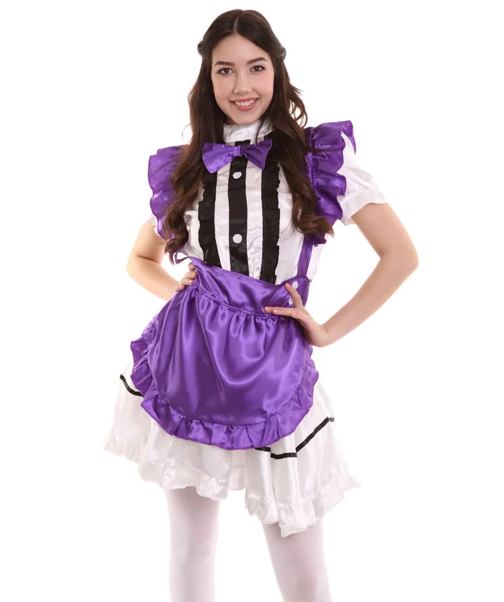 Adult Women's Anime Cosplay French Sexy Maid Fancy Uniform Costume | Medium.
