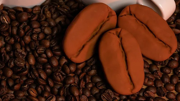 Amazing Coffee Cups and Beans  by Adam Wilber