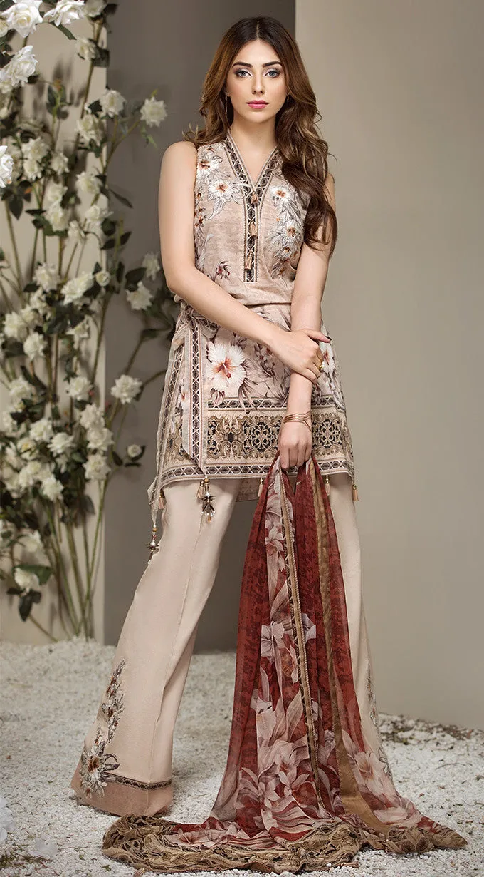 Anaya by Kiran Chaudhry Luxury Lawn 2018 – 7-Autumn Bloom