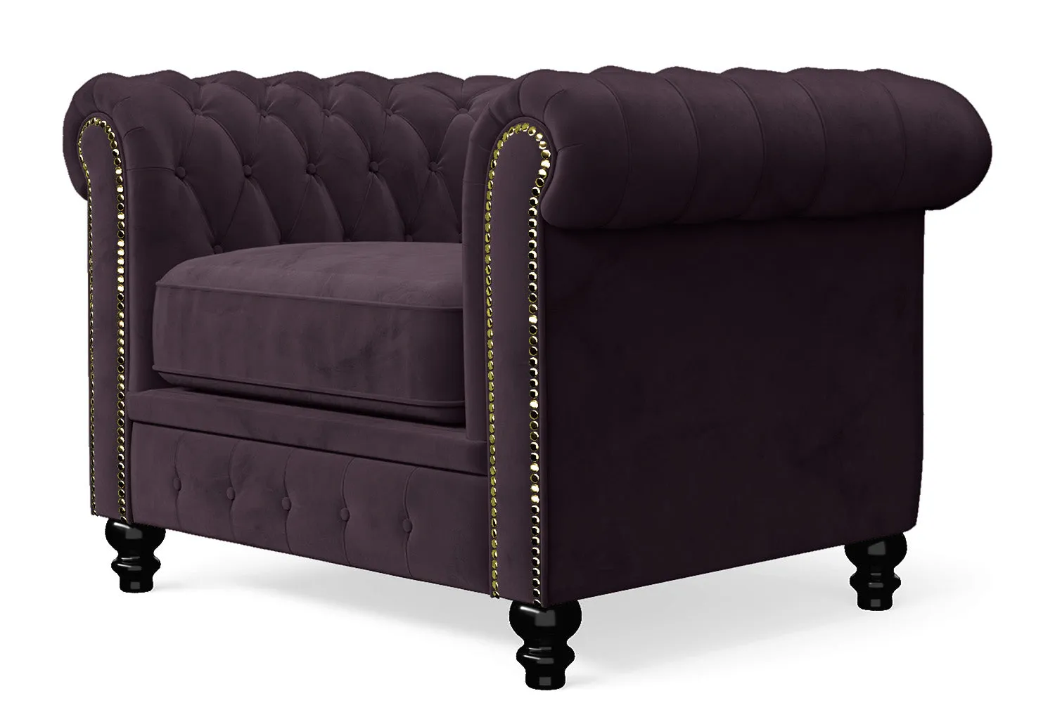 Aversa Armchair Purple Velvet