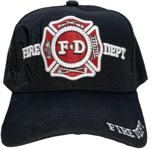 Black Duck Brand Embroidered Fire Department Baseball Hat/Cap