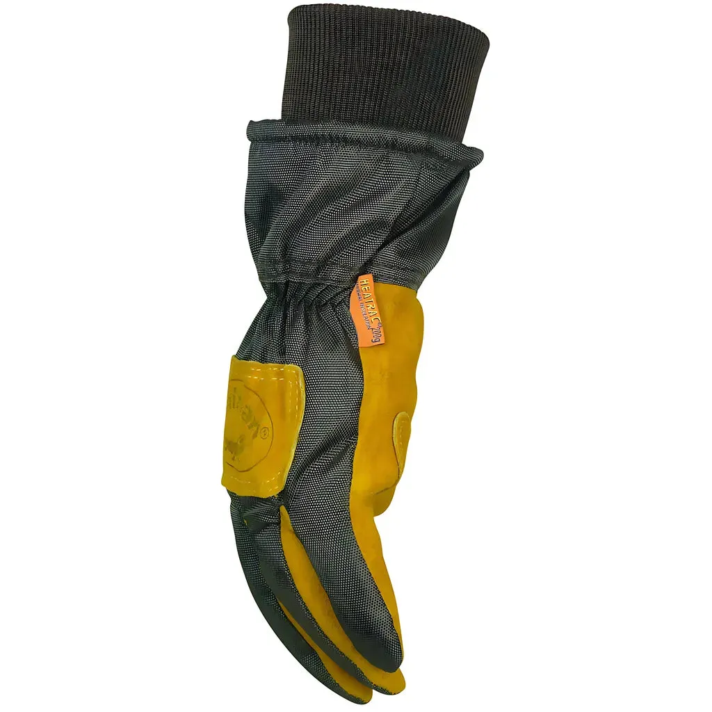 Caiman 1352-4 Premium Cowhide Leather Palm Glove with Wind Resistant Fabric Back - Heatrac Insulation