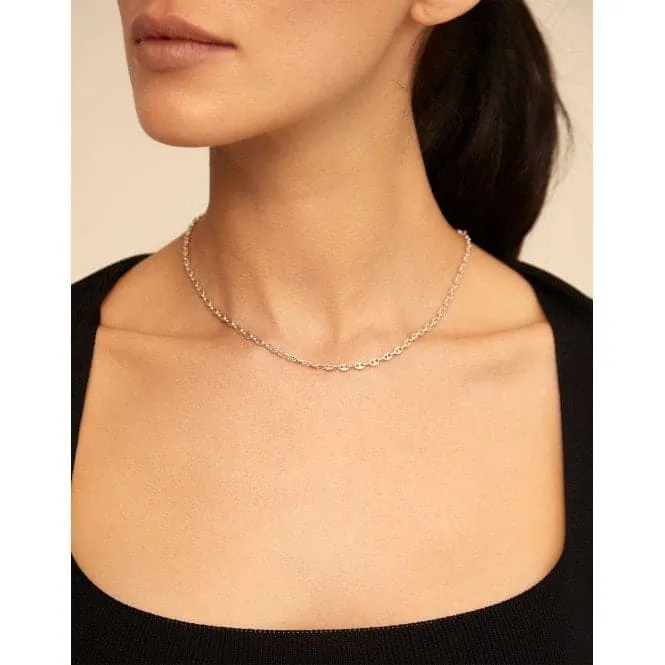 Chain 3 Silver Metal Necklace