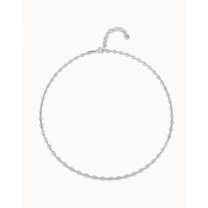 Chain 3 Silver Metal Necklace