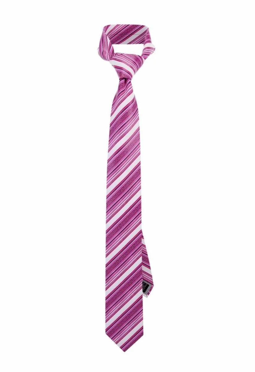 Fuchsia Multi-Striped Traditional Tie