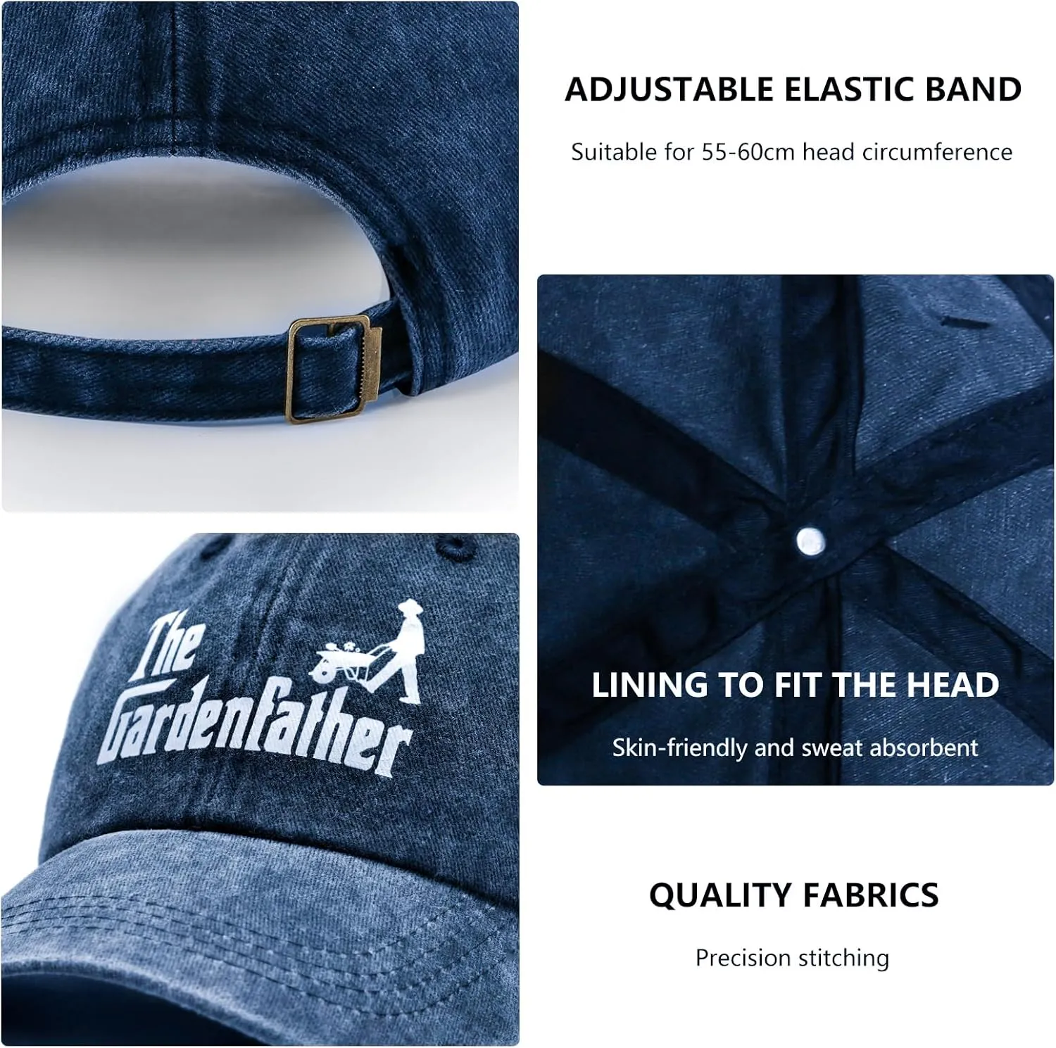 Gardening Gifts for Men, Gardening Hat for Gardeners Men, Adjustable Washed Cotton Baseball Cap