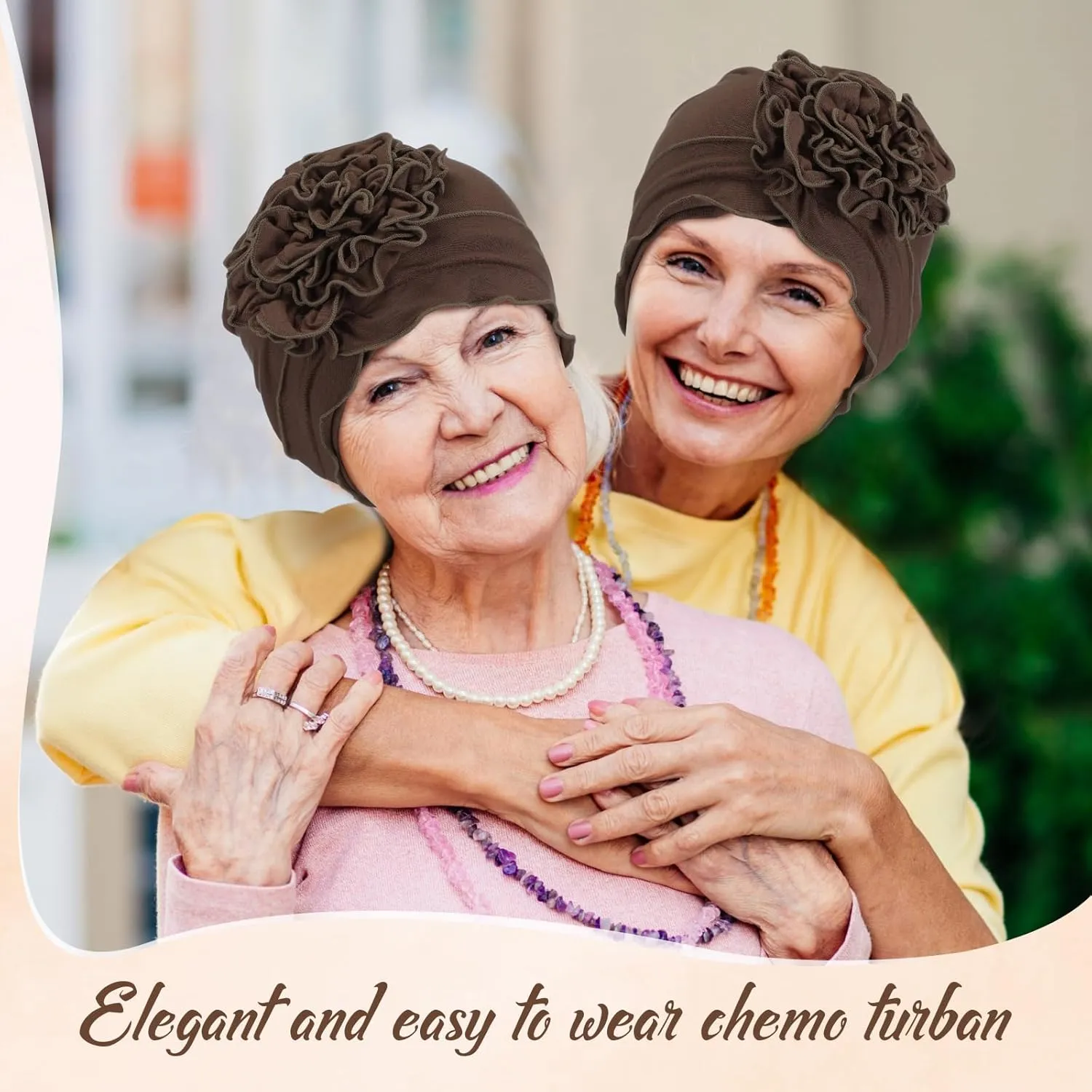 Geyoga Cotton Beanie Turban Headwear for Women Soft Chemo Hats Cancer Elastic Headwear for Women with Hair Loss