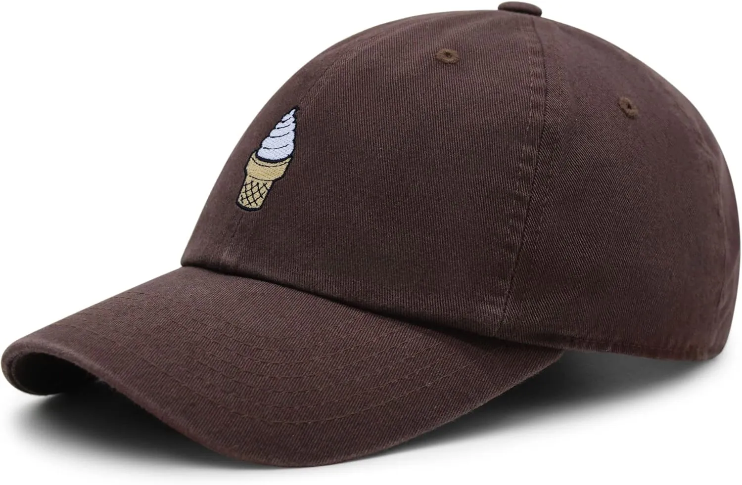 JPAK Ice Cream Cone Premium Dad Hat Embroidered Cotton Baseball Cap Foodie