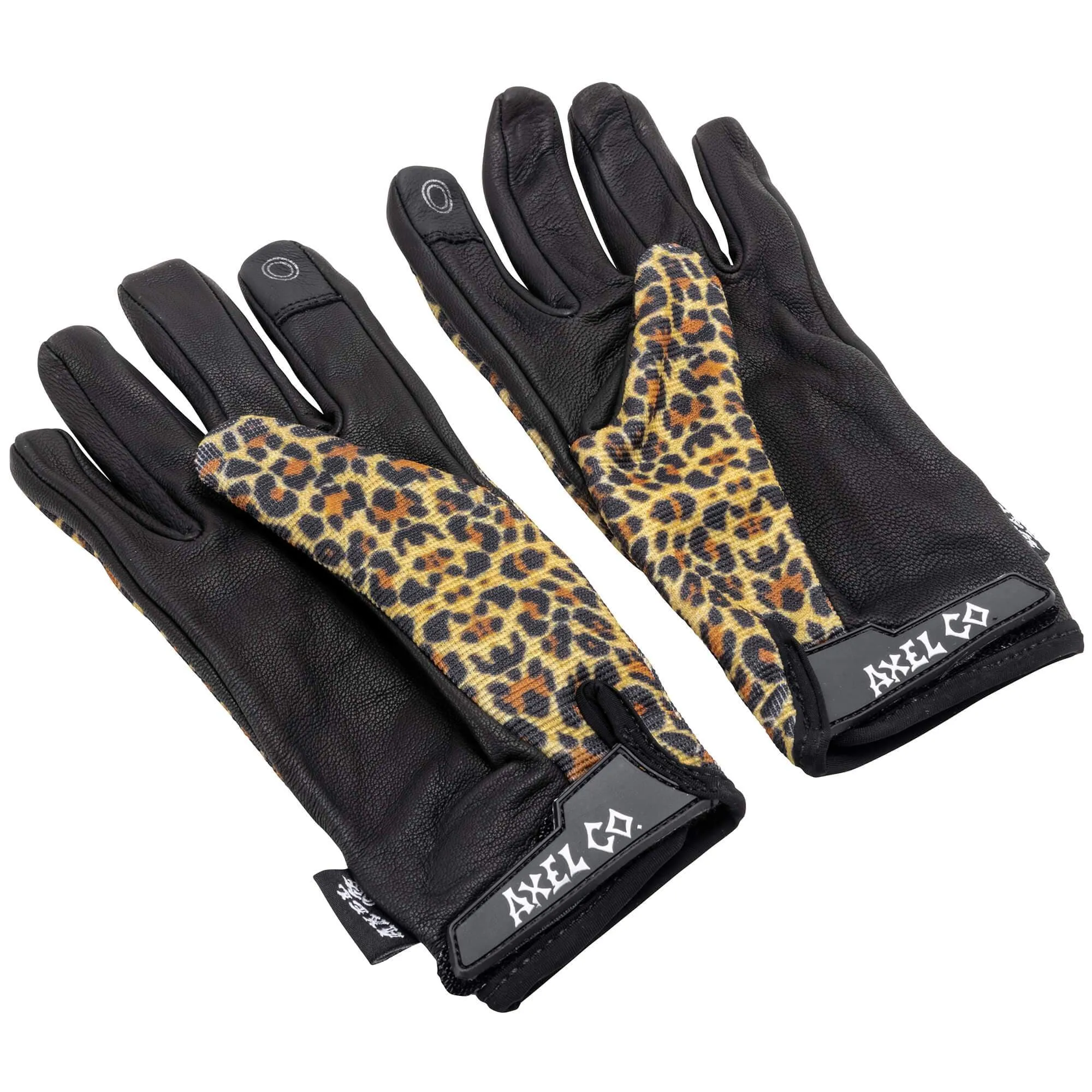 Leopard Print Mesh Top Gloves