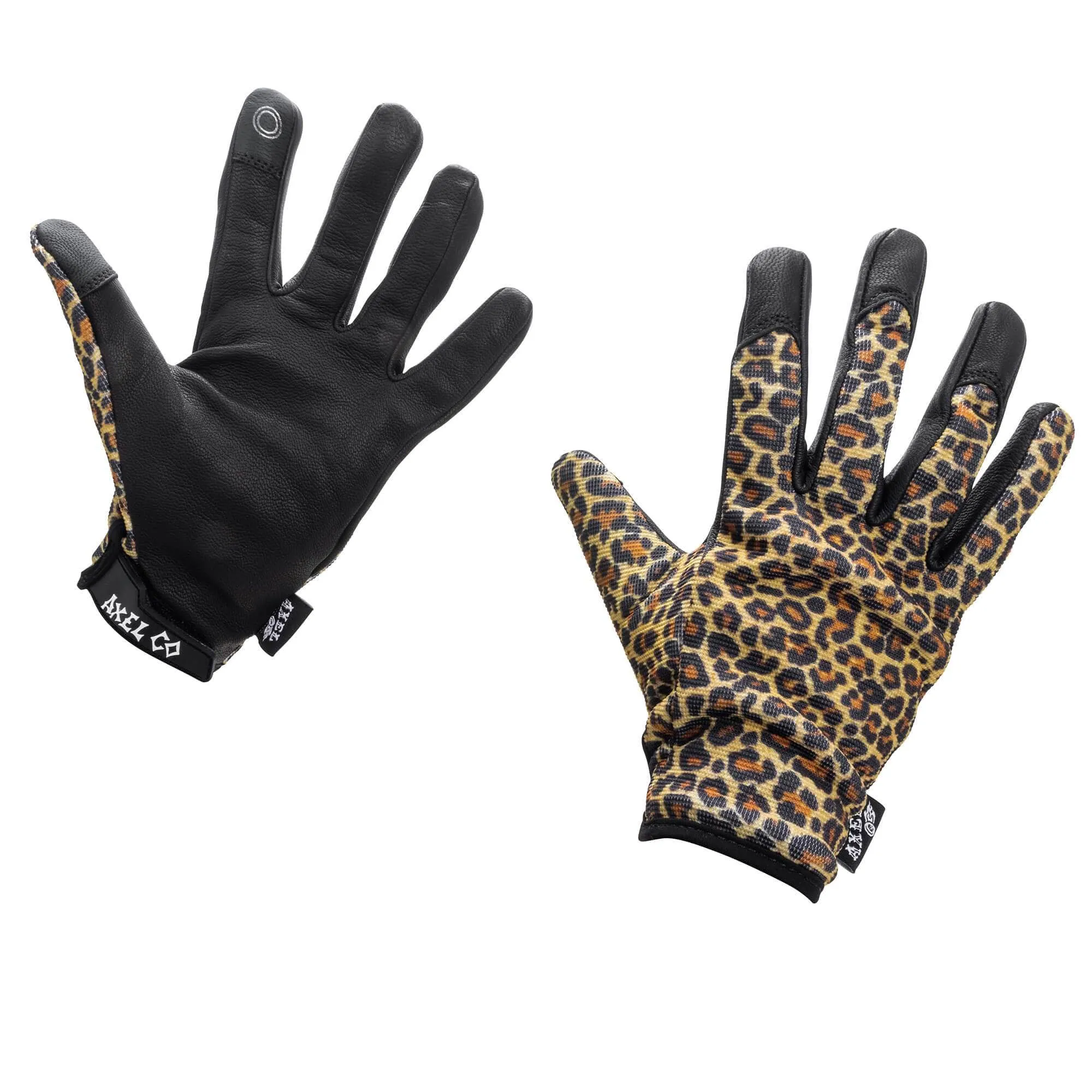 Leopard Print Mesh Top Gloves