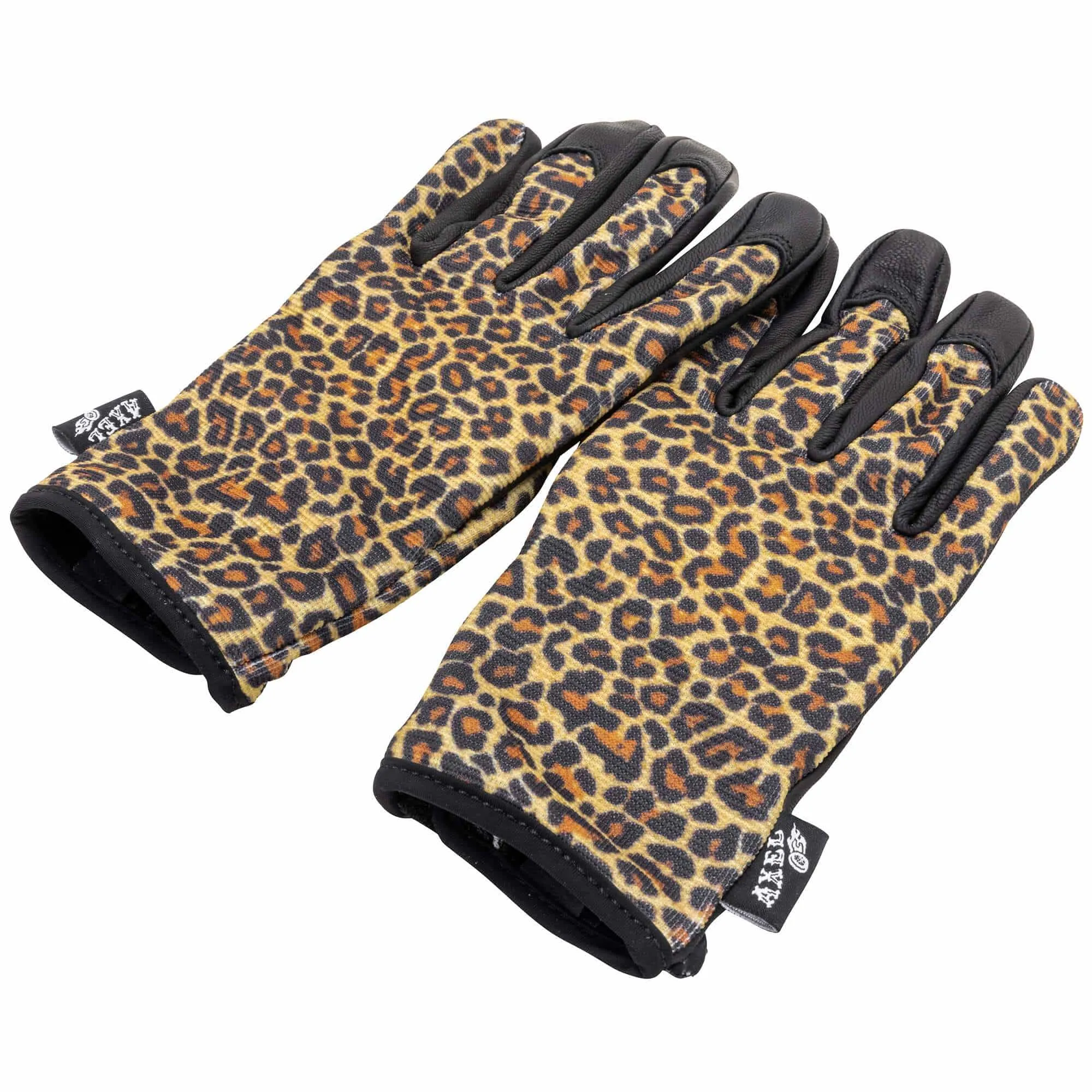 Leopard Print Mesh Top Gloves