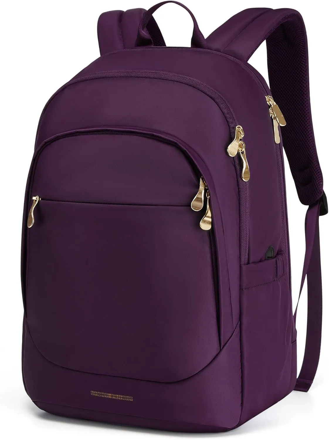 LIGHT FLIGHT Travel Laptop Backpack Women, 17.3 Inch Laptop Backpack with USB Charging Hole, Water Resistant College Bookbag, Black Computer Backpacks for Work,05-purple