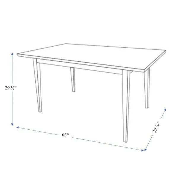 Mid-Century Modern Solid Wood Walnut Large Dining Table