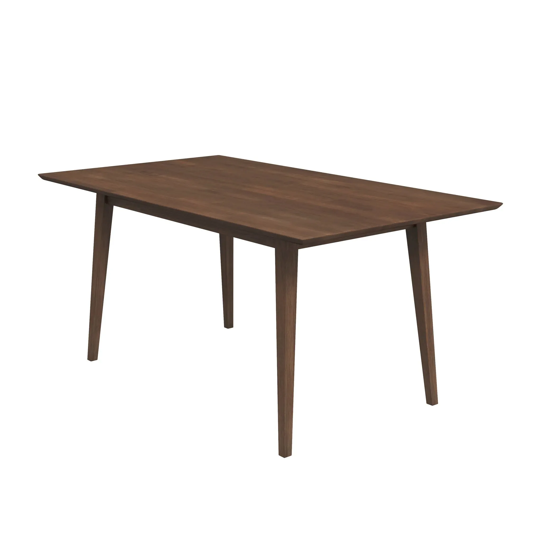 Mid-Century Modern Solid Wood Walnut Large Dining Table