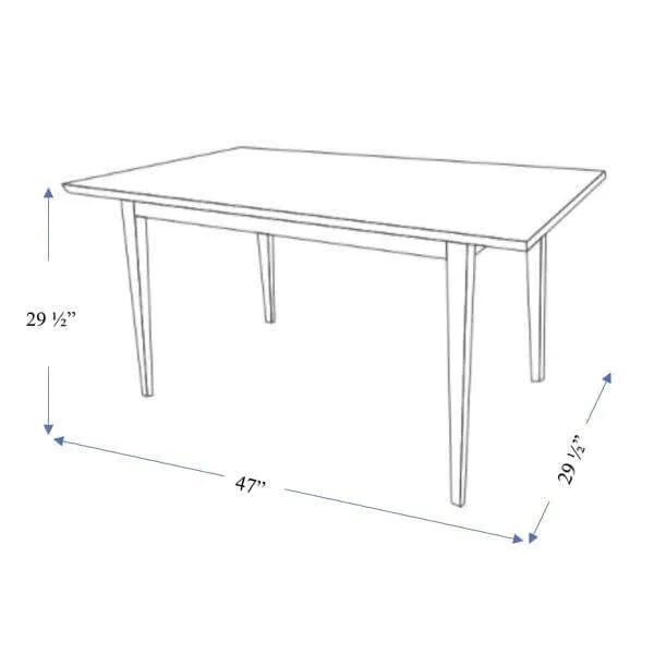 Mid-Century Modern Solid Wood Walnut Small Dining Table