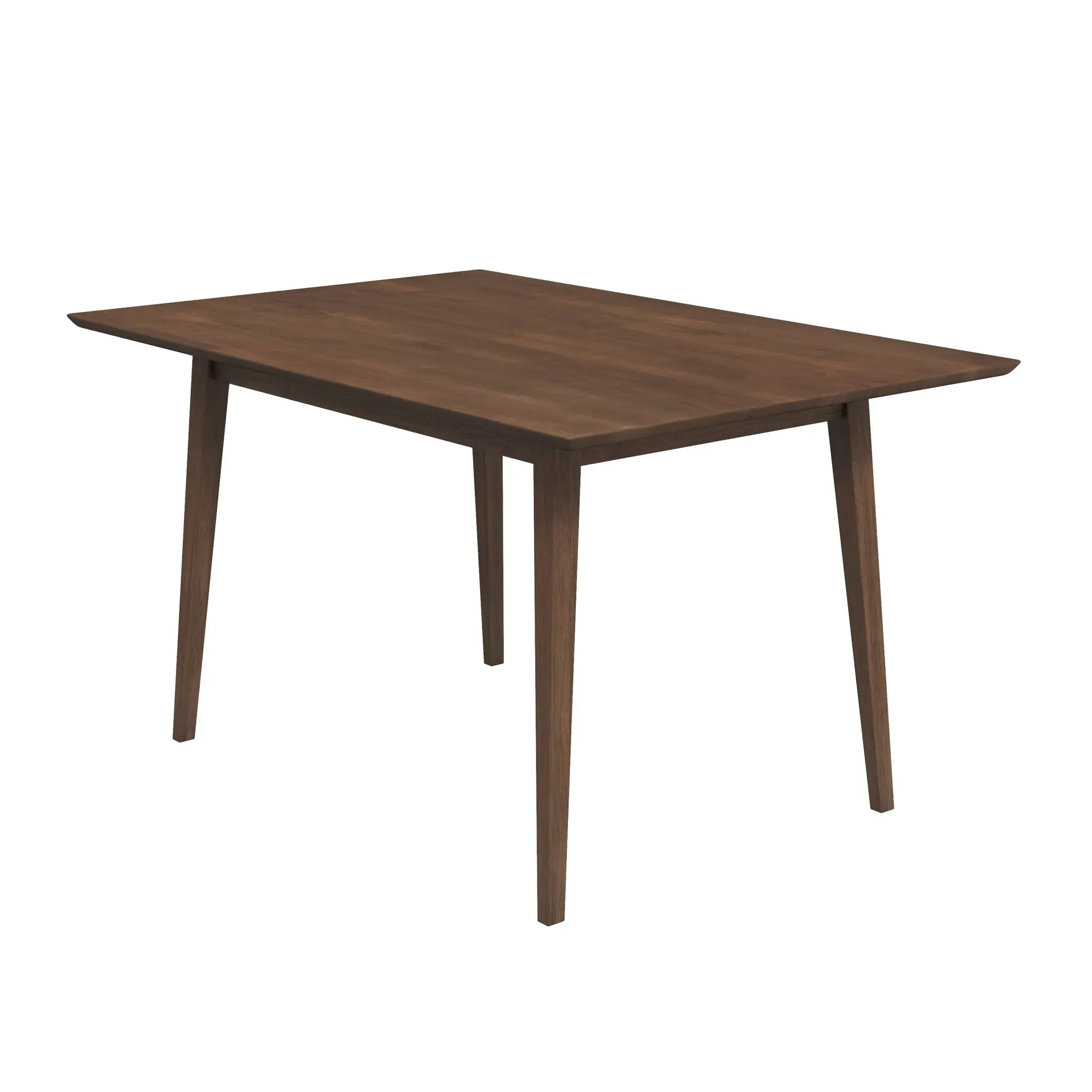 Mid-Century Modern Solid Wood Walnut Small Dining Table
