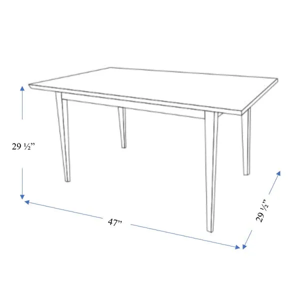 Mid-Century Modern White Top Walnut Small Dining Table