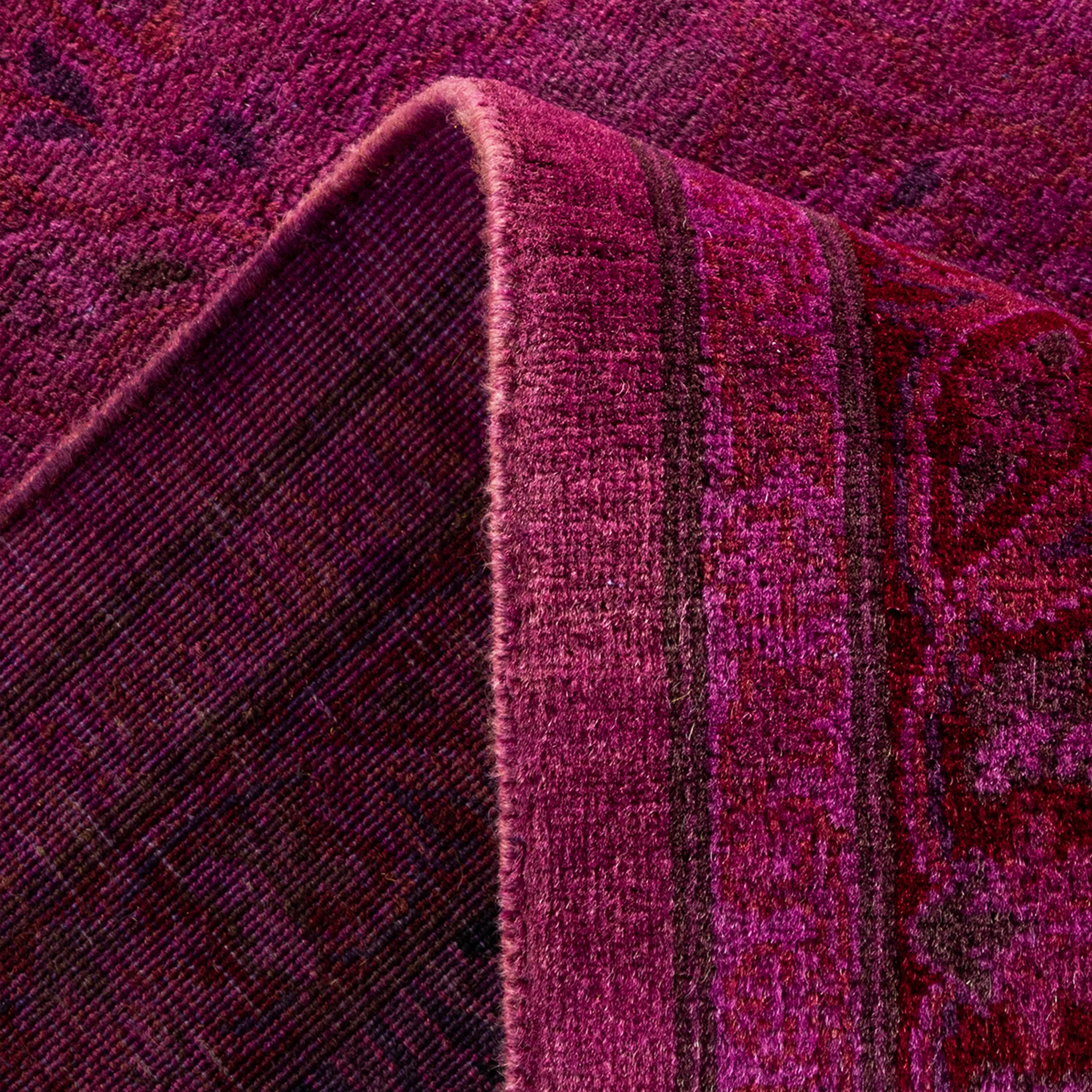 Purple Overdyed Wool Rug - 10' 3" x 13' 10"