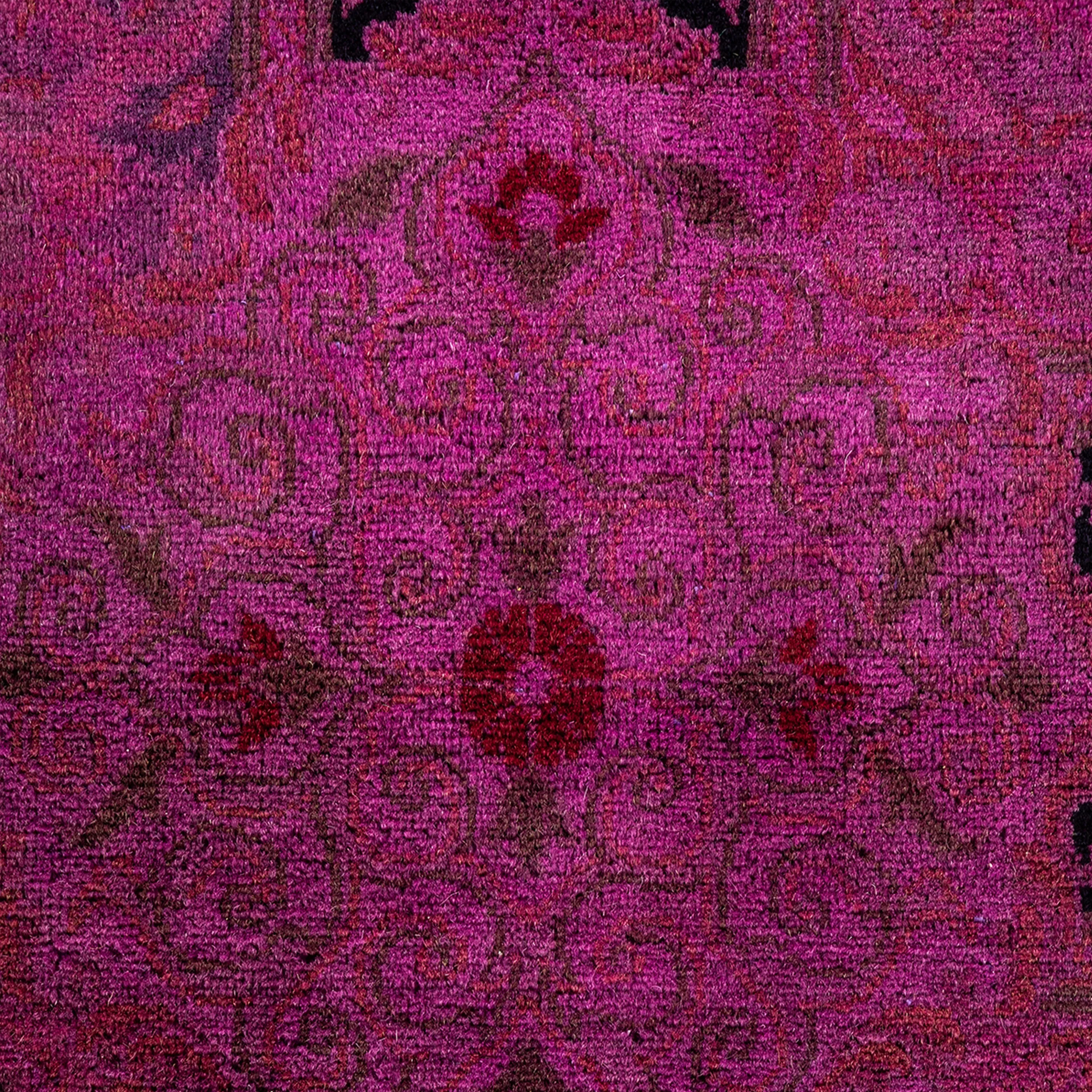 Purple Overdyed Wool Rug - 10' 3" x 13' 10"