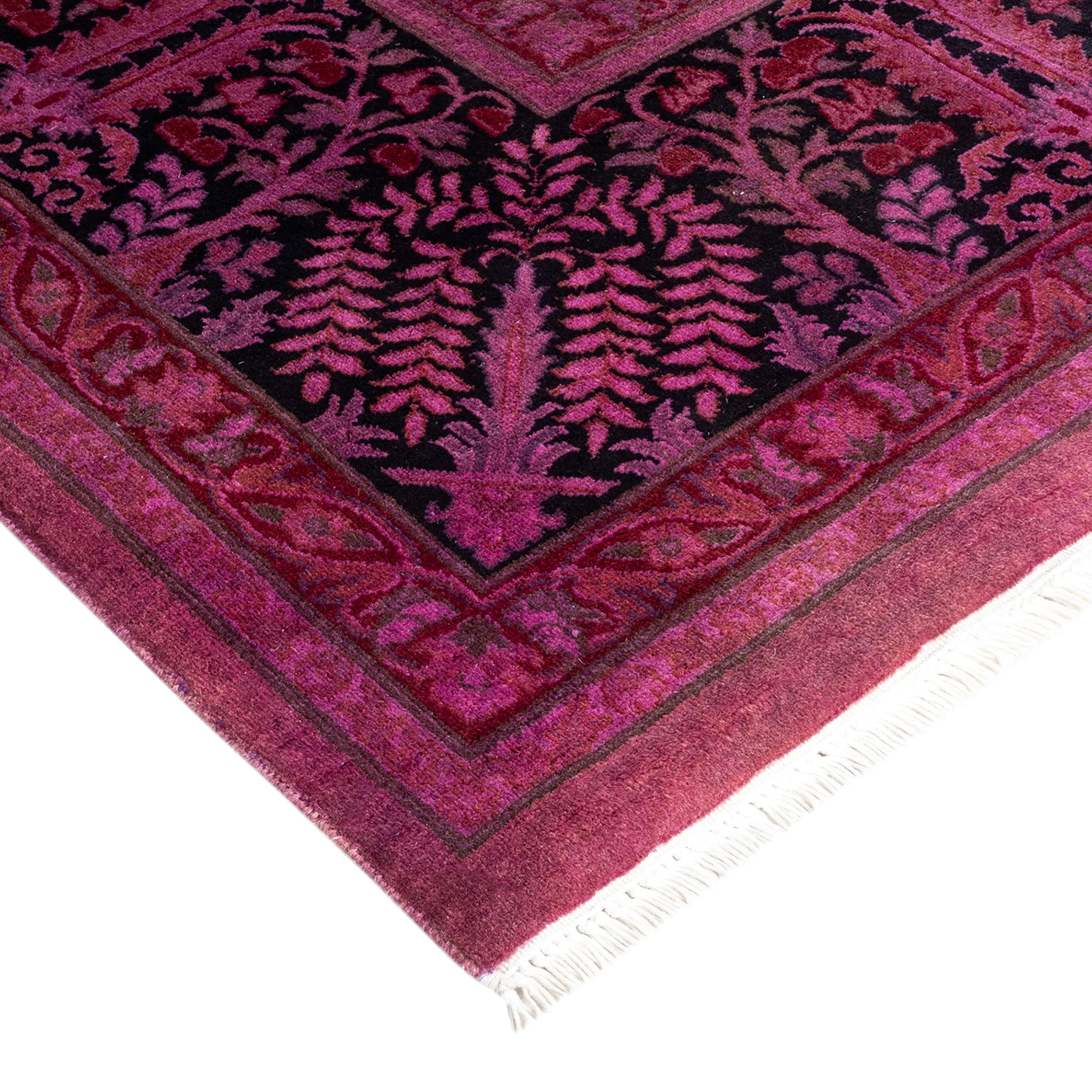 Purple Overdyed Wool Rug - 10' 3" x 13' 10"