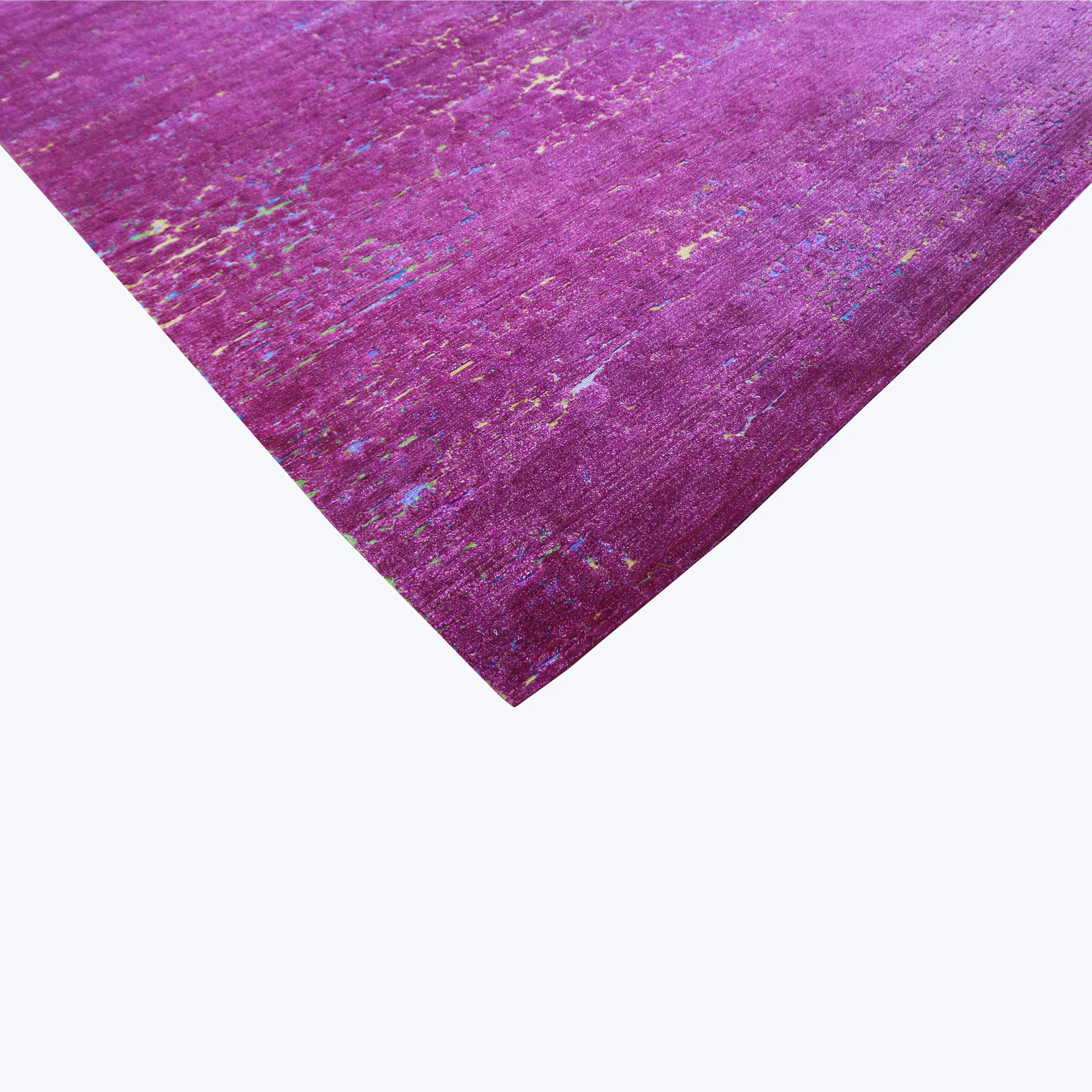 Purple Sabideh Nu Vibrant Tibetan Modern Silk Rug - 8' x 10'