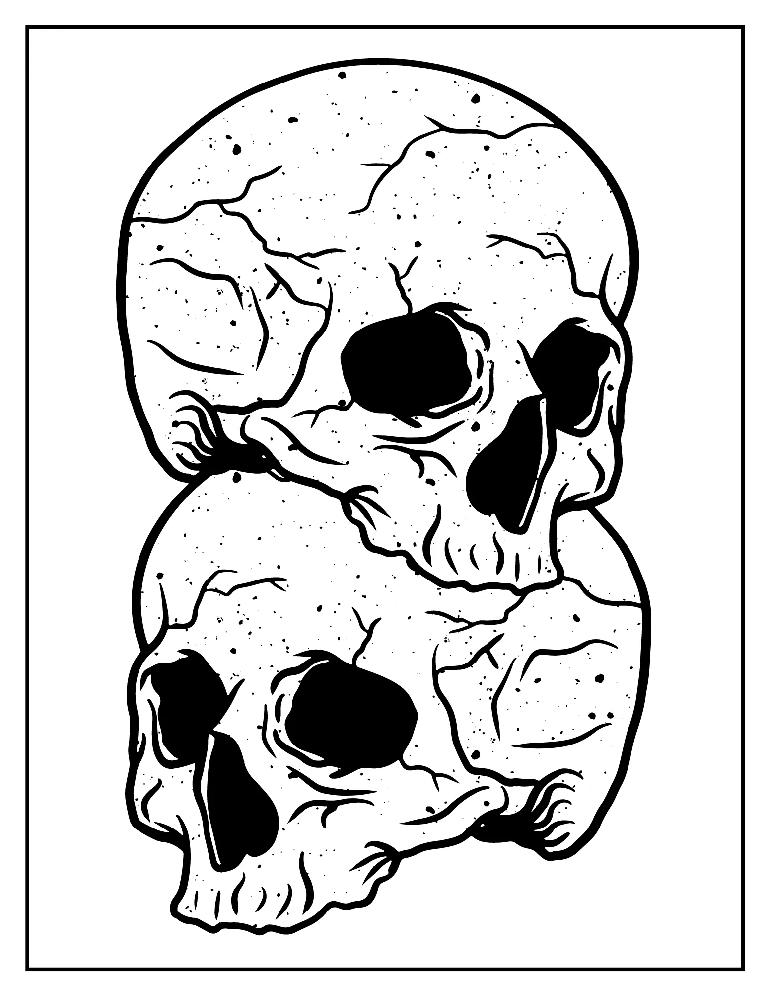 Skulltastic Colors: Printable Skull-Themed Coloring Book for Adults