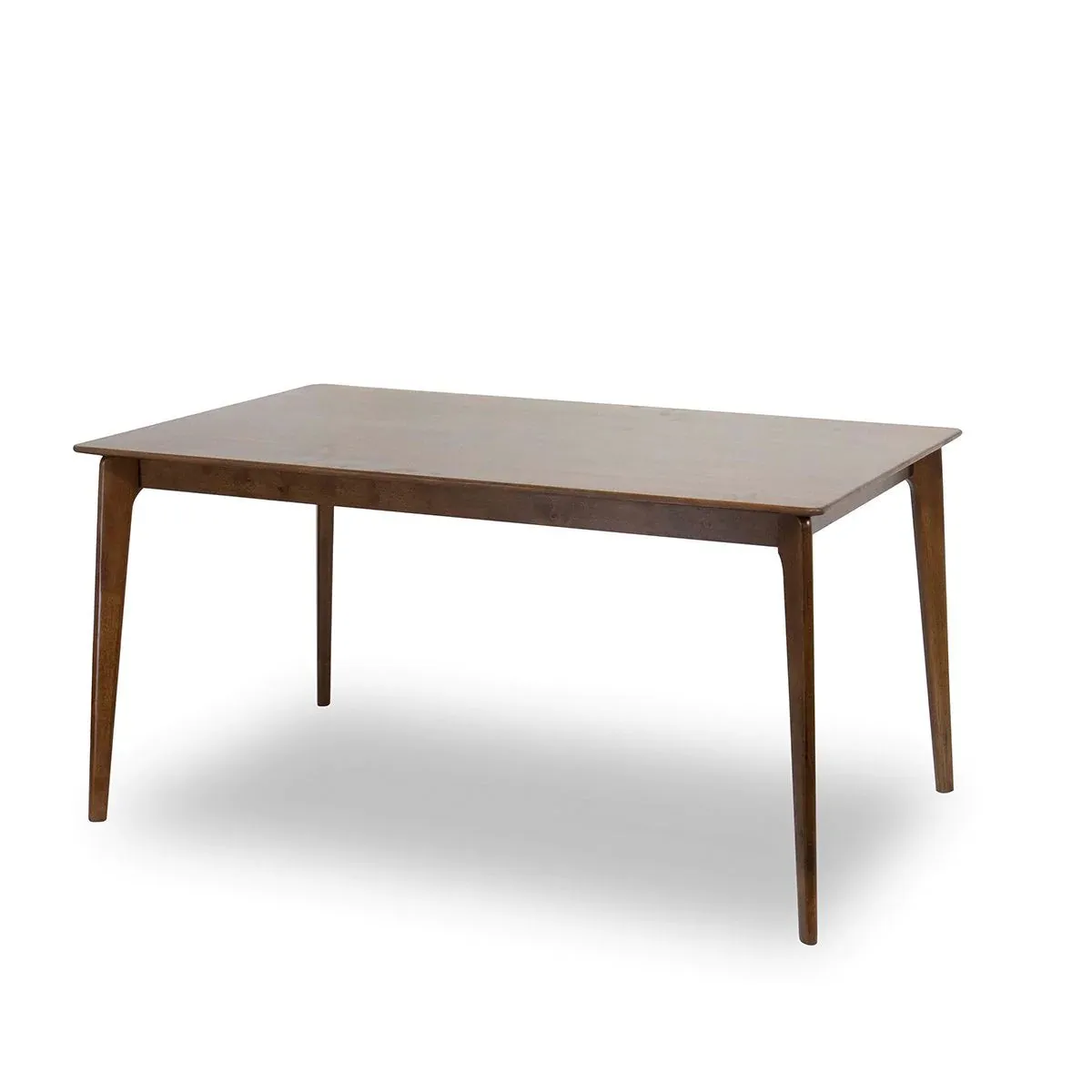 Sleek Mid-Century Modern Solid Wood Dining Table