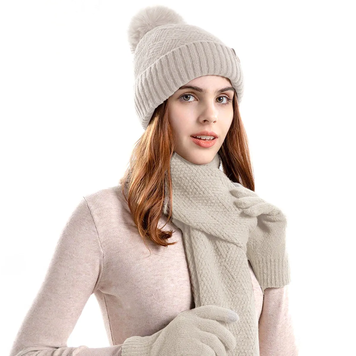 Snuggyz® 3 in 1 Beanie Scarf Gloves Set