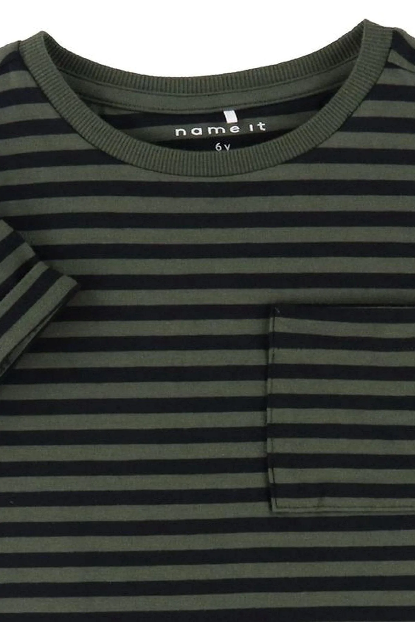 Striped t-shirt in organic cotton - Black