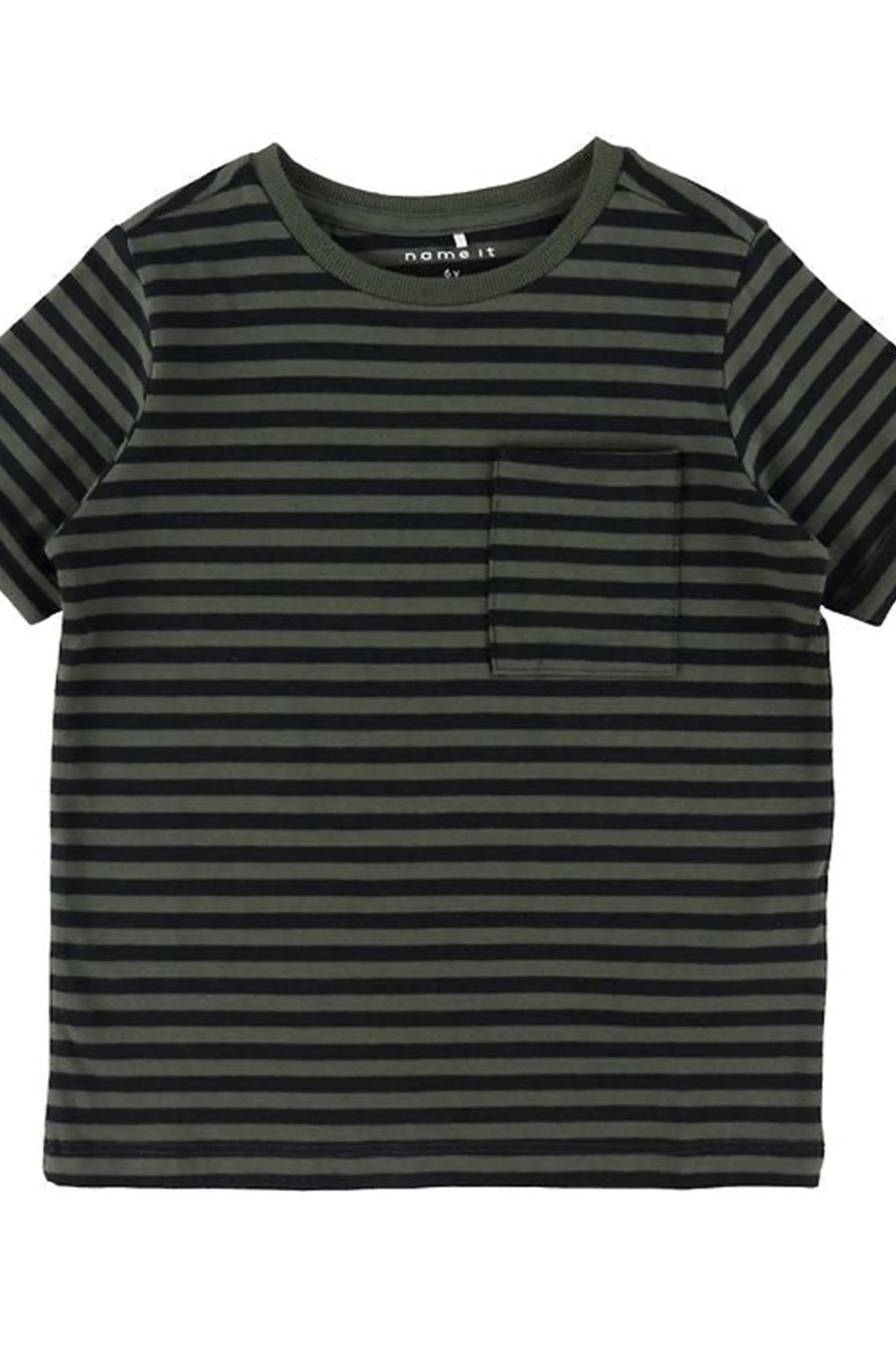 Striped t-shirt in organic cotton - Black
